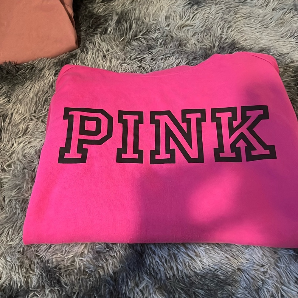 Pink Sweatshirt Cowl Neck Size XL